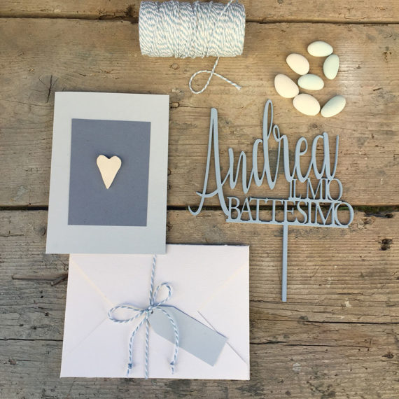 cake topper battesimo
