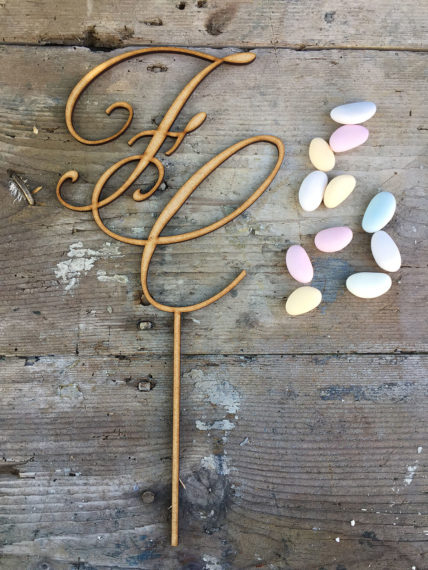 cake topper iniziali
