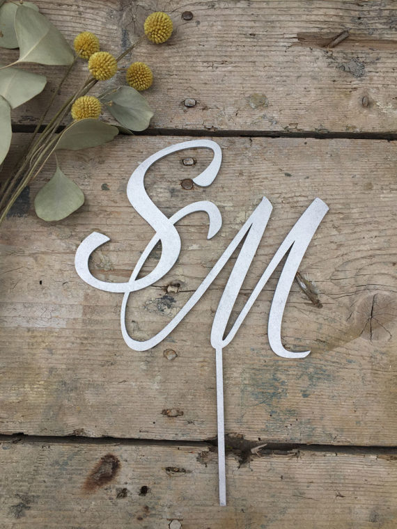cake topper iniziali
