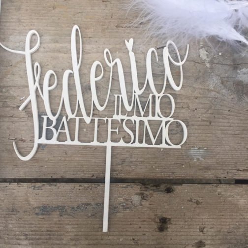 cake topper battesimo
