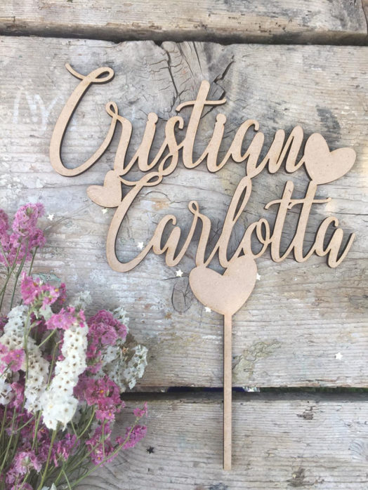 cake topper legno