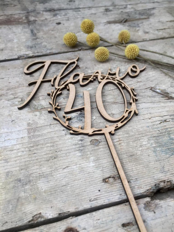 cake topper legno