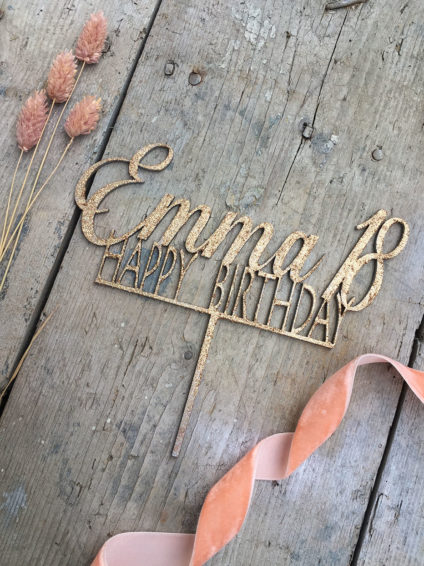 cake topper glitter