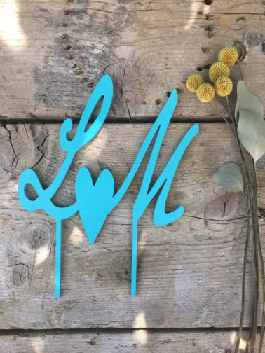 cake topper iniziali
