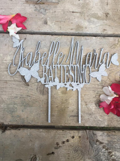 cake topper battesimo