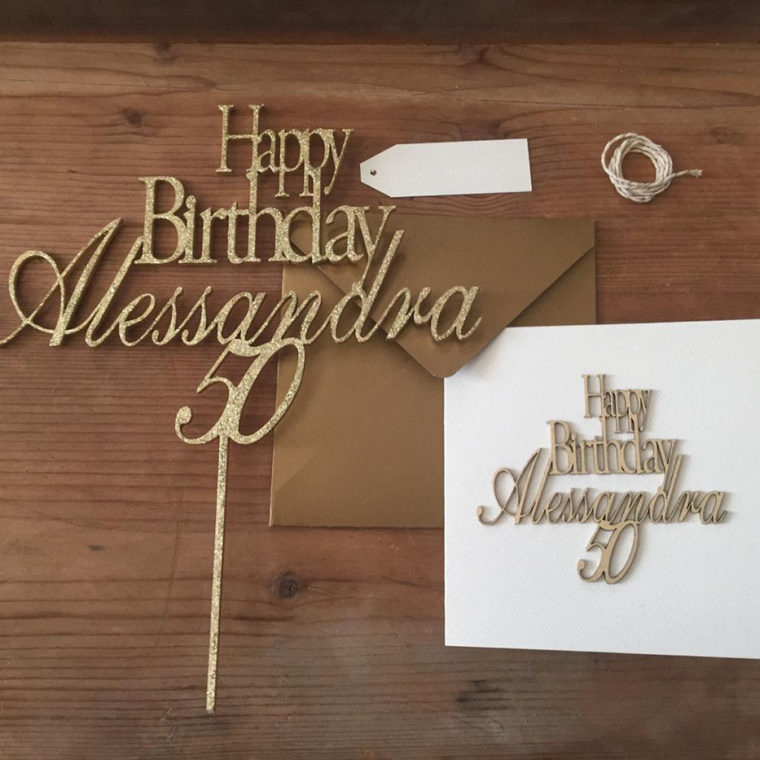 cake topper auguri 50