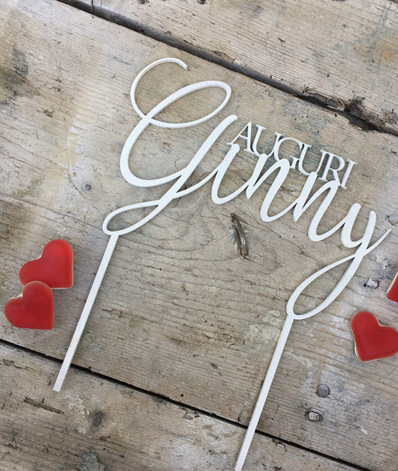 cake topper legno