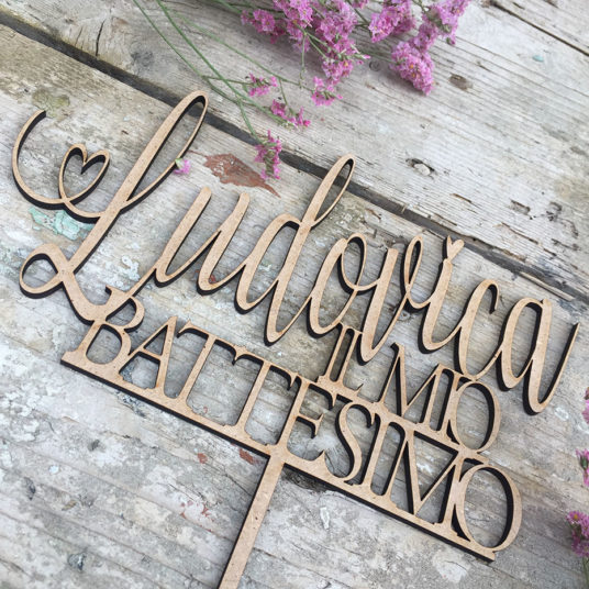 cake topper battesimo