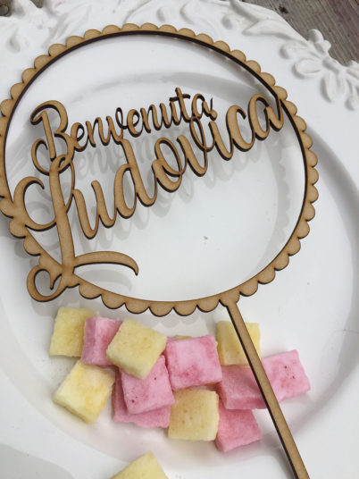 cake topper benvenuta